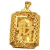Etiqueta Colgante para Hombre Palabra Fu Latón Chapado en Oro Joyería Engrosada Oro Dropshipping Tendencia Grueso y Exquisito
