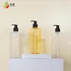 Botella cuadrada para lavado 450ml tipo push botella de gel de ducha botella de loción corporal botella de champú de plástico PET dividida en botellas