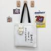 Bolsa de Lona con Dibujos para la Primavera 2026 para la Clase, Bolso de Hombro Único para Mujer, Bolsa de Tela Estilo Coreano, Bolsa Cubo para Compras, Gran Capacidad