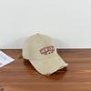 Gorra de Béisbol Japonesa de Moda para Hombre, Suave con Agujeros Lavados, Bordada con Letras, Protección Solar para Primavera y Verano, Gorra para Mujer Nueva