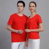 Playera de manga corta y cuello redondo de algodón de 200 g, suéter corto, sin capucha, tubo recto, cómoda, transpirable, casual, sin cuello, color sólido, verano