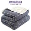 Manta de toalla de algodón puro de verano, edredón de gasa de seis capas, edredón grueso para dos personas, edredón individual con aire acondicionado, manta para la siesta del bebé.