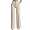 Pantalones de traje casual de pierna recta adelgazantes de cintura alta para mujer de talla grande, nuevos, de estilo europeo y americano, transfronterizos, simples, para 2026
