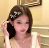 Novo Estilo Presilha de Cabelo de Zircônia em Formato de Laço para Mulheres, Pequena Presilha Exquisita e de Alta Qualidade para Uso Lateral