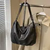 Nova Bolsa Tote de Couro Macio Retrô Maillard 2025, Mochila Casual Tendência para Estudantes, Escola, Trabalho, Grande Capacidade