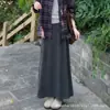 Saia Lápis Mermaid de Tricô Preta Feminina Outono 2026 Nova Cintura Alta Emagrecedora Petite Estilo Intelectual Madura
