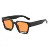 Nuevas Gafas de Sol Cuadradas Simples Estilo Retro Gafas de Sol de Comercio Exterior Transfronterizo Europeo y Americano Marco Negro Visera Protector Solar Anti-UV Moda