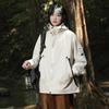 Chaqueta Cortavientos Roja de Nefrita para Mujer, Temporada de Primavera y Otoño, Talla Grande, Cortavientos, Ropa de Trabajo para Montañismo, Chaqueta Impermeable Tres en Uno para Hombre