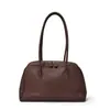 Bolsa de Ombro Feminina de Couro Bovino de Primeira Camada 2026 Nova Simples Versátil para o Dia a Dia Bolsa de Ombro Única Grande Capacidade Bolsa de Mão de Couro Genuíno