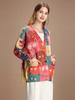 Terciopelo de Visón Anti-Pilling Venta al por Mayor Transfronteriza Otoño 2025 Nuevo Suéter Cardigan de Punto con Estampado de Dibujos Animados Cuello en V para Ropa Exterior de Mujer