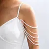 Cadena Corporal de Perlas Multicapa Barroca Accesorio de Cadena para Hombro de Bikini Estilo Vacaciones en la Playa Sexy Europeo y Americano