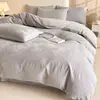 Juego de ropa de cama de cuatro piezas jacquard de algodón puro Clase A sábana 100% algodón puro funda de edredón juego de tres piezas ropa de cama ropa de cama estilo falda de cama