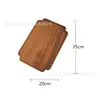 Bandeja sólida de madera de acacia transfronteriza, bandeja de té para el hogar, bandeja de comedor, bandeja de frutas de madera estilo japonés, plato rectangular ovalado