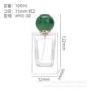 En Stock Al Por Mayor Botella Cuadrada Corrugada para Perfume de 100ml con Tapa de Rosca de 15mm, Botella Vacía de Vidrio Transparente con Tapa de Bola de Resina, Botella Rellenable
