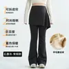 Calça de Yoga com Cobertura para Bumbum, Forrada com Fleece, para Mulheres, Outono e Inverno, Comprimento Estendido, Dança, Tamanho Plus, para Mulheres Curvilíneas, Fitness Esportivo, Calça Flare, Engrossada
