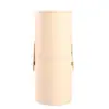 Tubo de Armazenamento para Pincéis de Maquiagem Cilíndrico Portátil Viagem Caixa de Armazenamento de Ferramentas de Maquiagem com Fivela à Prova de Poeira Barril de Bolsa de Cosméticos Pu