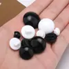 Botones de Hongo de Resina Blancos y Negros para Abrigos de Lana, Suéteres, Botones Redondos para Camisas de Gasa, Pequeños Botones Decorativos Versátiles