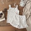 Acorn Roupa Infantil Conjunto para Meninas Coleção de Verão 2026 Roupa de Verão para Meninas Algodão Puro Doce Conjunto Infantil Roupas para Meninas