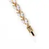 Pulsera de Nuevo Estilo Europeo y Americano con un Toque de Lujo para Mujer, con Cobre Incrustado con Diamantes, Diseño de Espiga de Trigo Super Brillante, Joyería de Moda para el Día a Día para Amigas