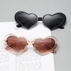 GLAZZY Europa y Estados Unidos moda transfronteriza gafas de sol de amor Octubre gafas de sol de corazón de melocotón tendencia gafas con forma de corazón personalidad estilo INS mujer