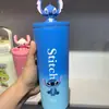 Nueva Taza Termo Taza de Muñeco Stitch 2025 Taza de Agua con Popote de Aspecto Elegante Taza de Hielo de Coche de Dibujos Animados Big Mac