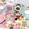 8 Adesivos de Gato que Mudam de Rosto Desenho Animado Gato Careca Fofo Fazendo Cara Brinquedo Educativo Adesivos de Quebra-Cabeça
