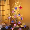 Decoración para Fiesta del Día de la Independencia de Estados Unidos Etiquetas Colgantes Bandera Americana Estrella Etiquetas Colgantes Arreglo de Ambiente para el Día de la Independencia