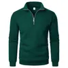 Moletom casual transfronteiriço com meio zíper e gola alta, moderno, simples, folgado, plus size, moletom masculino de fleece Amazon