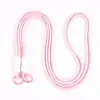 Corrente Longa para Celular Lanyard Tira Anti-Perda Case de Celular Tecido West Highland Feito à Mão Lanyard de Pulso Cor Dopamina