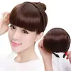 Diadema Trenza Espina de Pescado con Flequillo, Accesorio para el Cabello Integrado para Mujeres, Diadema Trenzada de Corona Alta para Cubrir Canas, Pinza para el Cabello Trenzada