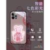 Adecuado para funda de teléfono Apple 14, iPhone 15 Pro, se ilumina en llamada entrante, 16 modelos de pareja, 13 Nuevo modelo de Oso Lego, 17 Dibujos animados