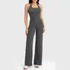 Novedades Europeas y Americanas: Mono de Yoga con Sensación de Segunda Piel y Pantalón de Campana para Mujer, Ropa Deportiva Ajustada, Mono Deportivo para Correr que Levanta los Glúteos