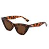 Gafas de sol de gelatina nuevas europeas y americanas de ojo de gato a la moda, gafas de sol oceánicas modernas de color beige para mujer