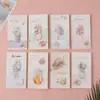 Cartão de Cumprimentos Grande Estilo Fresco para o Festival do Meio Outono com Envelope, Design Floral Criativo, Cartões de Bênçãos de Natal e Ano Novo Atacado