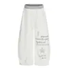 Pantalones deportivos versátiles de moda estilo americano, de peso pesado, con dobladillo curvo, para hombres y mujeres, nuevos pantalones largos casuales rectos holgados de pierna ancha para primavera y otoño