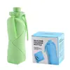Taza de Agua de Regalo Fcm Botella de Agua de Gran Capacidad Deportes al Aire Libre Ciclismo Taza de Agua Plegable de Silicona 800ml
