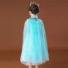 Capa de arcoíris capa para desfile de moda Hada pavo real malla de lentejuelas tul niña flor de cerezo pequeña princesa colorida