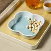 Nuevo Plato de Frutas Pequeño Fresco y de Aspecto Elegante Estilo Chino, Plato de Frutas Secas de Alto Nivel para el Té de la Tarde, Plato de Frutas para Snacks de Té Alrededor de la Estufa