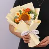 Ramo de Girasoles de Producto Terminado Transfronterizo, Regalo de Graduación Tejido a Mano, Ramo de Flores de Hilo, Flor de Ganchillo para el Día del Maestro