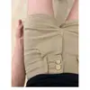 Shorts Jeans de Cintura Alta Caqui para Mulheres, Novo Estilo de Verão, Tamanho Plus, Calça Emagrecedora para Corpo em Formato de Pera, Hot Pants em Linha A