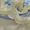 Tela de Algodón Multicolor de 4 cm de Ancho con Pliegues Centrales Encaje Ropa de Bebé Hecha a Mano Ropa Lolita Tela para Cortinas DIY