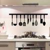 Novos adesivos de utensílios de cozinha removíveis cozinha DIY adesivos decorativos monocromático material PVC adesivos de parede mural FX2004