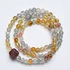 Pulseira de Cristal Amarelo Torre de Cristal Natural Moonlight Endless para Mulheres, Presente Versátil, Super Pulseira Ouro Negro Atacado