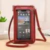 2025 Bolsa para Teléfono Móvil con Pantalla Táctil Bolso Cruzado para Mujer Antirrobo Multifuncional Transparente Moda Bolso Pequeño Cartera Bolsa para Teléfono Móvil Anticaídas