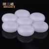 Bienestar Xinjiang Jade Blanco Ping An Hebilla Colgante Colgante de Jade de Seda Dorada Regalo de Venta Exposición Feria del Templo Área Escénica Regalo de Acompañamiento