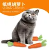 Juguetes para Gatos al por Mayor, Juguetes para Gatos de Cuerda de Papel Zanahoria, Juguetes para Gatos Zanahoria, Juguetes de Cuerda de Cáñamo para Autentretenimiento