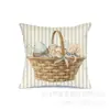 Decoración del Hogar Transfronteriza Funda de Almohada Conejo de Pascua Nórdico Cubierta para Cabecera de Sofá Funda de Almohada de Lino Venta al por Mayor Personalización
