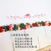 Enredadera de rosas flores artificiales para decoración, cubriendo tuberías de aire acondicionado interiores, embelleciendo tuberías de calefacción, hojas verdes de plástico, flores pequeñas falsas