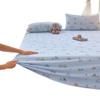 Sábanas de Gasa de Doble Capa Clase A Pieza Única Dormitorio Estudiantil Individual Cuatro Estaciones Universal No Algodón Sábanas de Algodón Puro 1.5 Juego de Tres Piezas
