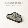 Porta-copos Ruyi de nogueira com borboleta de madrepérola Base isolante de calor de madeira maciça porta-copos para xícaras de chá de casa base antiderrapante acessórios para conjunto de chá
